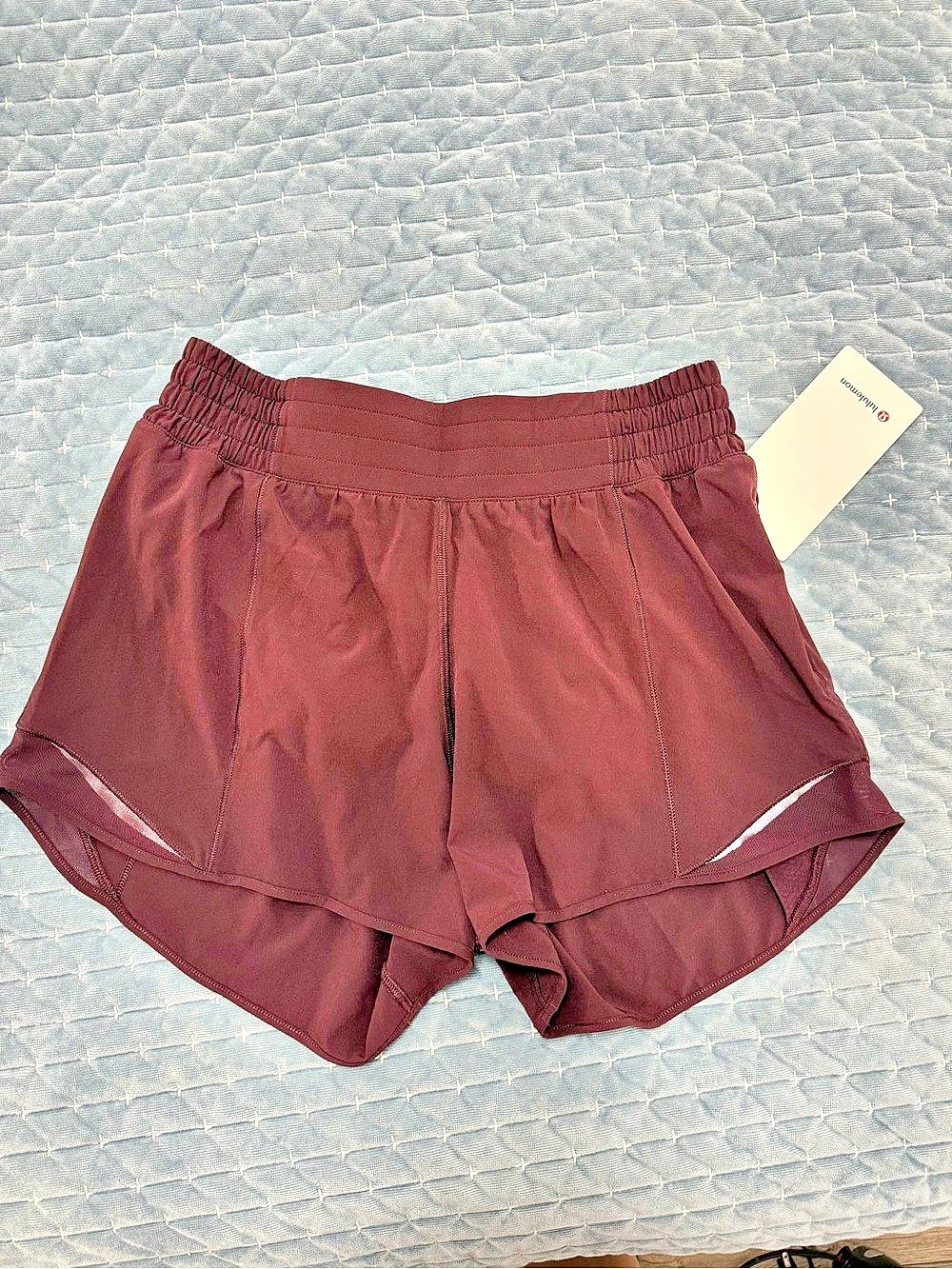lululemon Hotty Hot High-Rise Short 4" *Lined Burgundy Waist 4